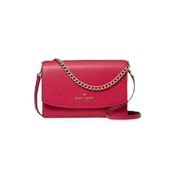 KATE SPADE Carson saffiano leather convertible pink ruby purse - Picture 3 of 14